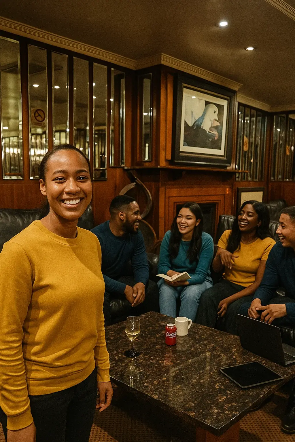 Residents in bar